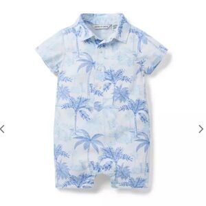 Janie and Jack Baby Palm Toile Linen-Cotton
Romper